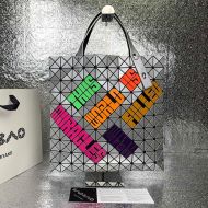 Issey Miyake Prism Typography Tote Silver